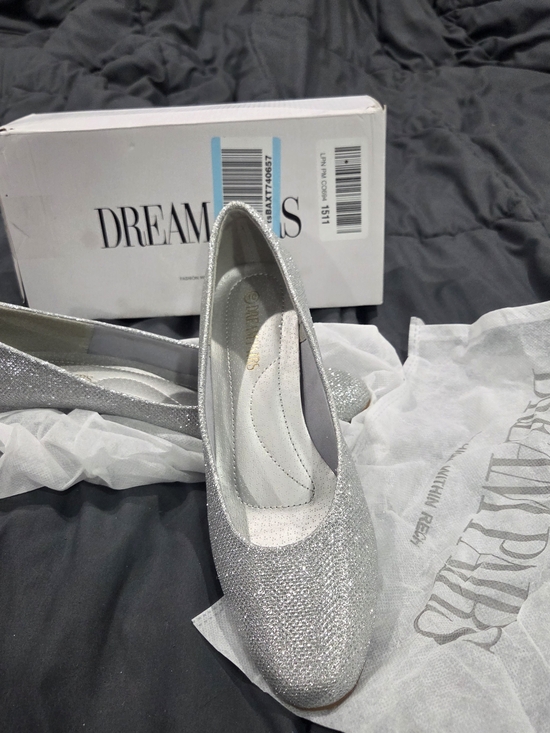 Dream Pairs Shoes - Dream Pairs Silver Sparkle Pointed Toe Heels